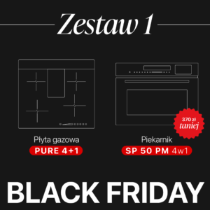 Zestaw 1 - Płyta gazowa PURE 4+1, Piekarnik SP 50 PM 4w1