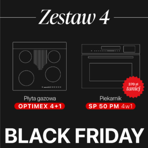 Zestaw 4 - Płyta gazowa OPTIMEX 4+1, Piekarnik SP 50 PM 4w1