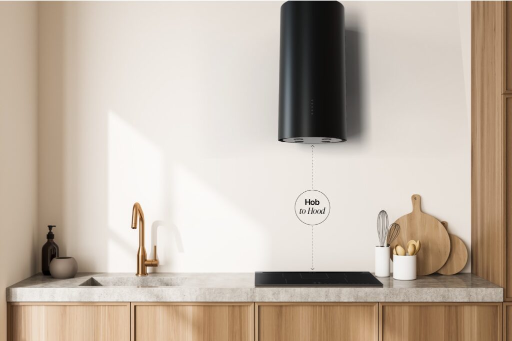 Okap kominowy czarna tuba OK BLACK HTH – nowoczesny design i inteligentne funkcje Okap kominowy czarna tuba OK BLACK HTH – nowoczesny design i inteligentne funkcje