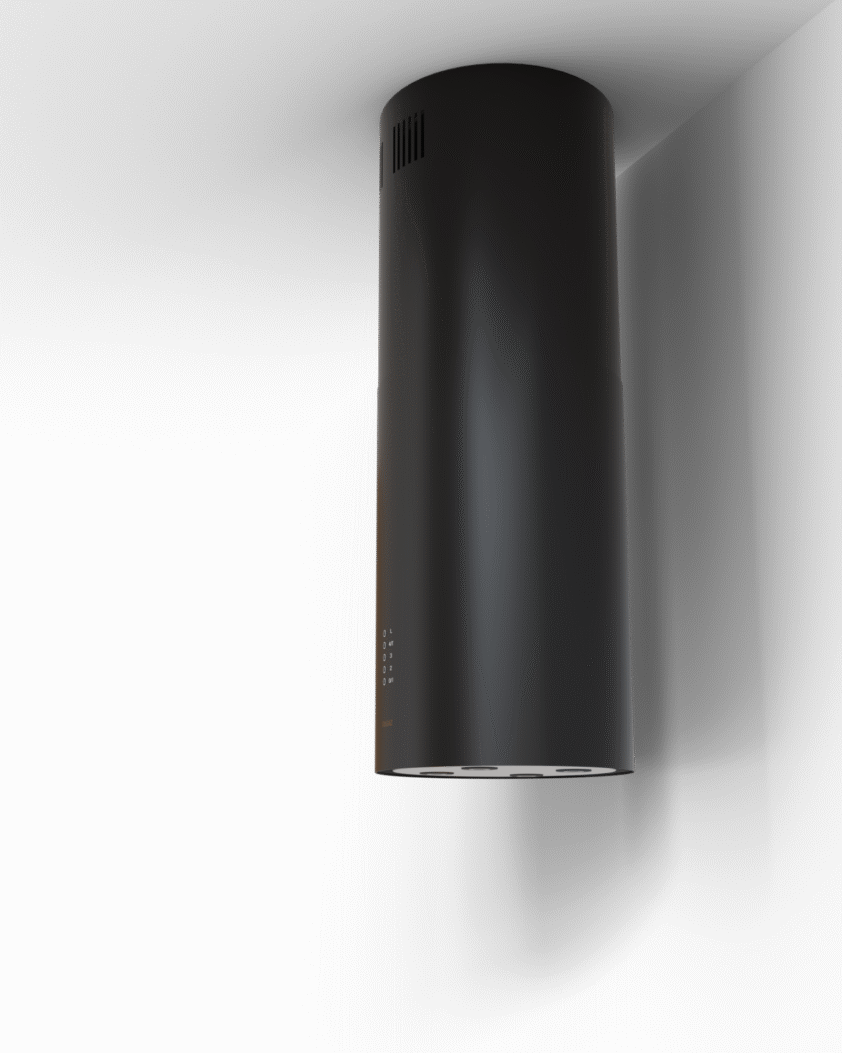 Okap wyspowy czarna tuba OW BLACK HTH (z modułem Hob to Hood) - obrazek 5
