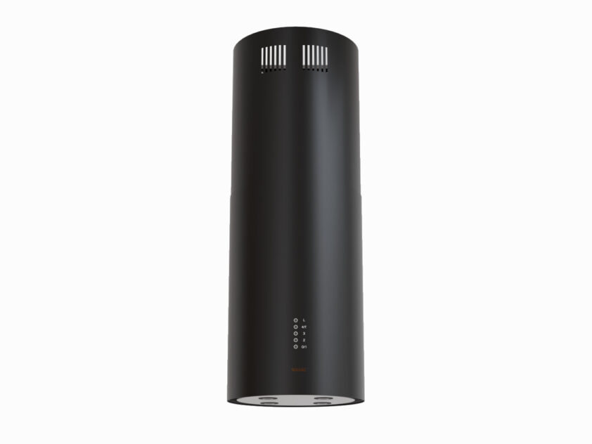 Okap wyspowy czarna tuba OW BLACK HTH (z modułem Hob to Hood) - obrazek 2