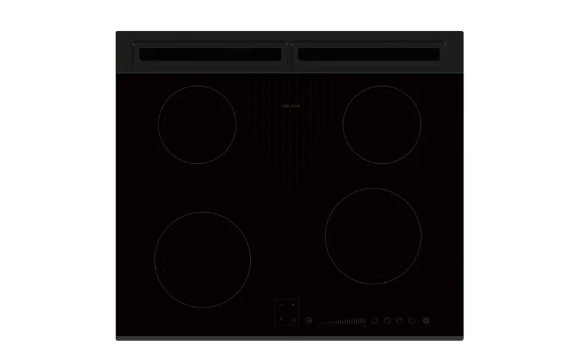 Płyta gazowa pod szkłem do zabudowy Classic Black 4+1 (z modułem Hob to Hood) - obrazek 2