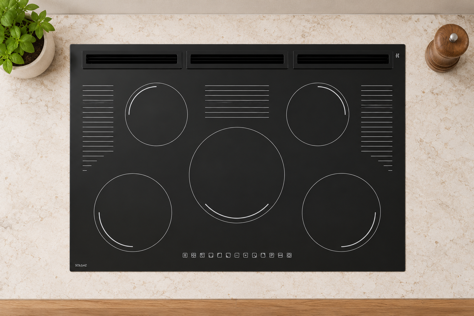 Futura Pro 5+3 Built-In Glass-Top Gas Stove (Kopia) - Image 4
